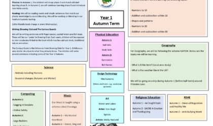 Y1 Autumn Curriculum Tree